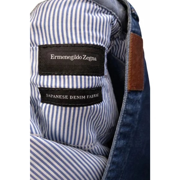 Ermenegildo Zegna Japanese Denim Jeans 35 Luxury Designer Dark Wash Straight Fit - Picture 5 of 7